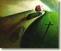 Grant Wood Print - Death on Ridge Road