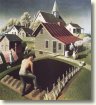 Grant Wood Print - Spring in Town