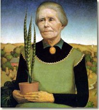 Grant Wood Art Gallery - Woman With Plants